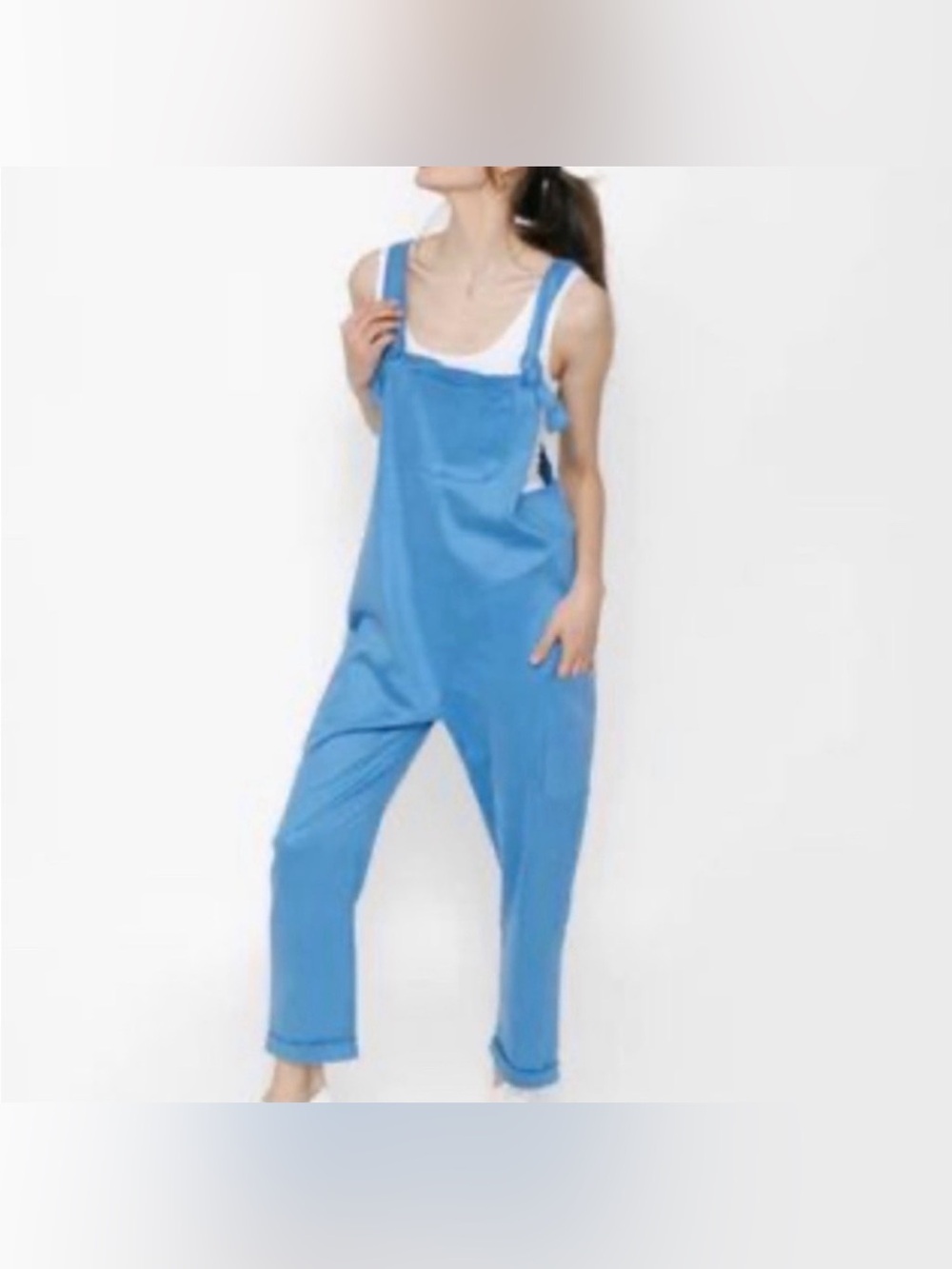 Smash + Tess Light Blue Women's Overalls in luxurious Tensel